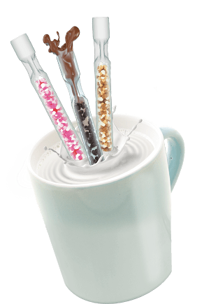 tazza di latte con cannucce magic milk